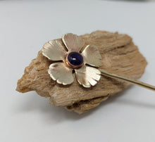 Load image into Gallery viewer, Brass Amethyst Hair Stick