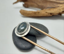 Load image into Gallery viewer, Moss Agate Shawl Pin or Hair Accessory