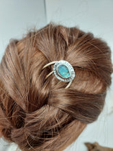 Load image into Gallery viewer, Labradorite Bronze and Silver Hair Comb