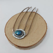 Load image into Gallery viewer, Labradorite Bronze and Silver Hair Comb