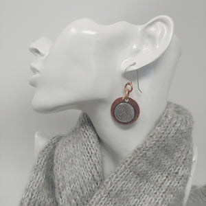 Celtic Triquetra Design Mixed Metal Earrings