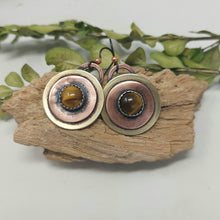 Load image into Gallery viewer, Tigerseye Dangle Earrings
