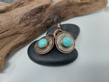Load image into Gallery viewer, Amazonite Gemstone Mixed Metals Earrings