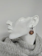 Load image into Gallery viewer, Sunstone Crystal, Copper and Sterling Silver Dangle Earrings