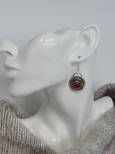 Load image into Gallery viewer, Sterling Silver and Carnelian Drop Earrings with Kidney Earwires