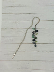 Black and Green Crystals Bookmark