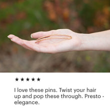 Load image into Gallery viewer, 2 Hammered Copper Hair Pins, Hair picks, Hair Jewelry.  Chignon Hair Pins, French Pins.