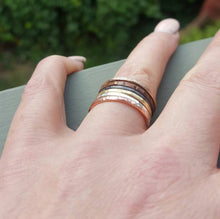 Load image into Gallery viewer, Set of 6 Mixed Metals Stacking Rings