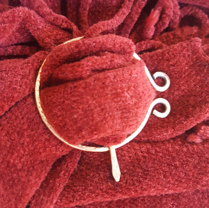 Penannular Pin, Copper Cloak Pin, Celtic Brooch. Viking Scottish SCA LARP Shawl Pin