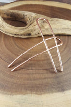 Load image into Gallery viewer, Copper Hair Pins, 4&quot; or 5&quot; Metal Bun Pin, Hammered Copper Hair Jewelry,