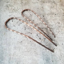 Load image into Gallery viewer, Sturdy Strong Copper Hair Pin, 4&quot; or 5&quot; Metal Bun Pin, Copper Hair Jewelry,  Hair Arch