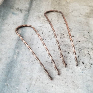 Sturdy Strong Copper Hair Pin, 4" or 5" Metal Bun Pin, Copper Hair Jewelry,  Hair Arch