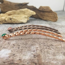 Load image into Gallery viewer, Twisted Copper Hair Pin, Handmade Hair Jewelry,  Long Hair Accessories.