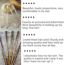 Load image into Gallery viewer, Metal Hair Pin, French Hair Pin for Twist Chignon Bun, Minimalist Mini Hair Fork