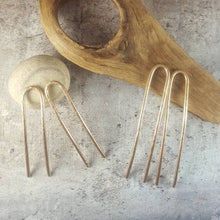 Load image into Gallery viewer, Set of 2 Hammered Metal French Hair Pins - Most Popular!